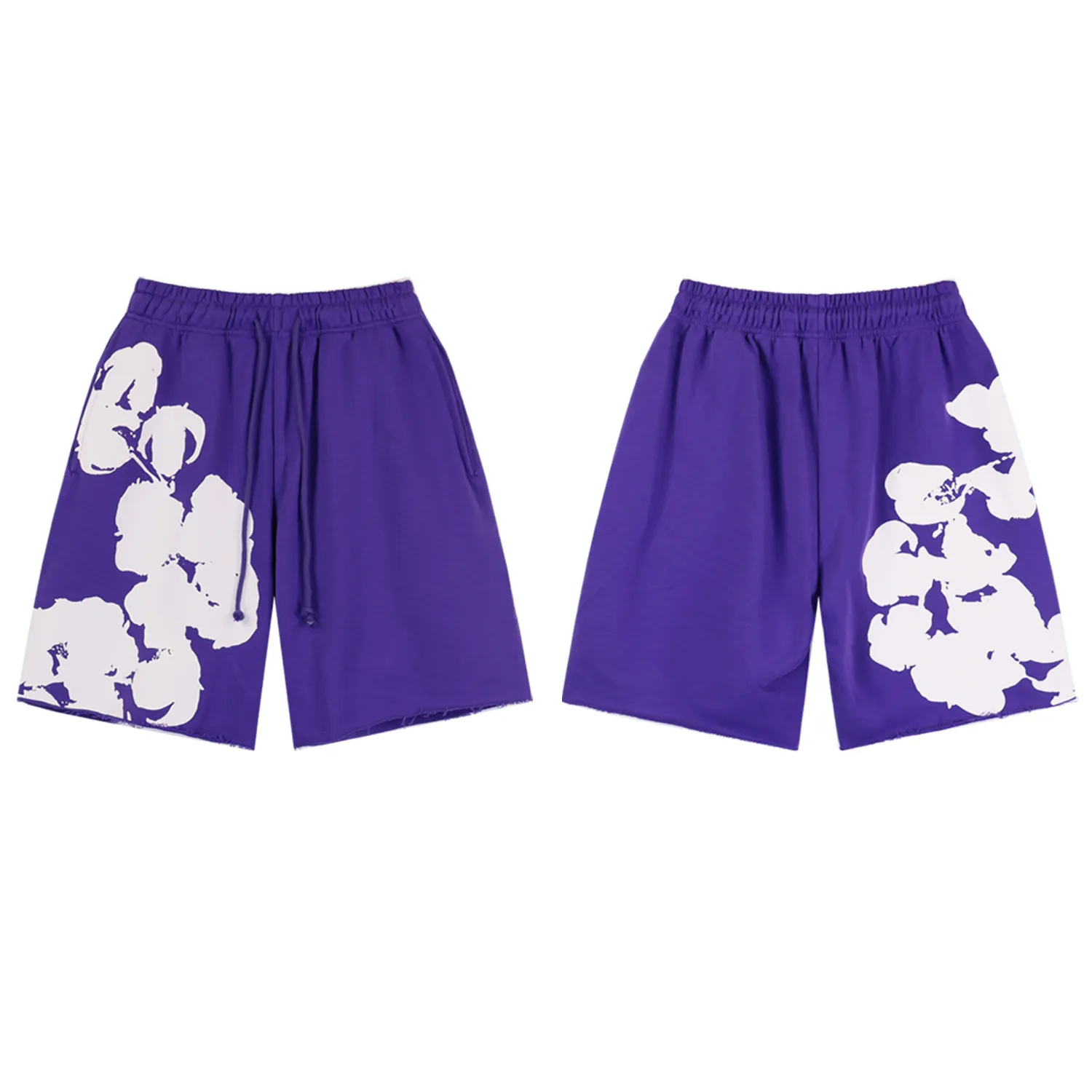 Style number: 8671 Fabric: 360g terry P124 Product DENIM TEARS main line Kapok sweatshirt The Cotton Wreath Sweatsuit American shorts Color: Black Gray Purple Size: S M L XL